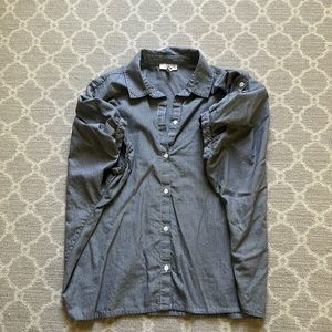 Joie Women’s Medium black and white checked 100% cotton button down shirt